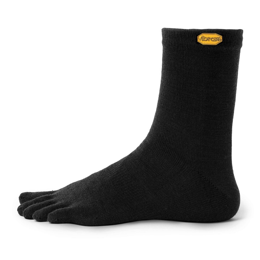 Vibram 5TOE Sock Crew Wool Black Vibram